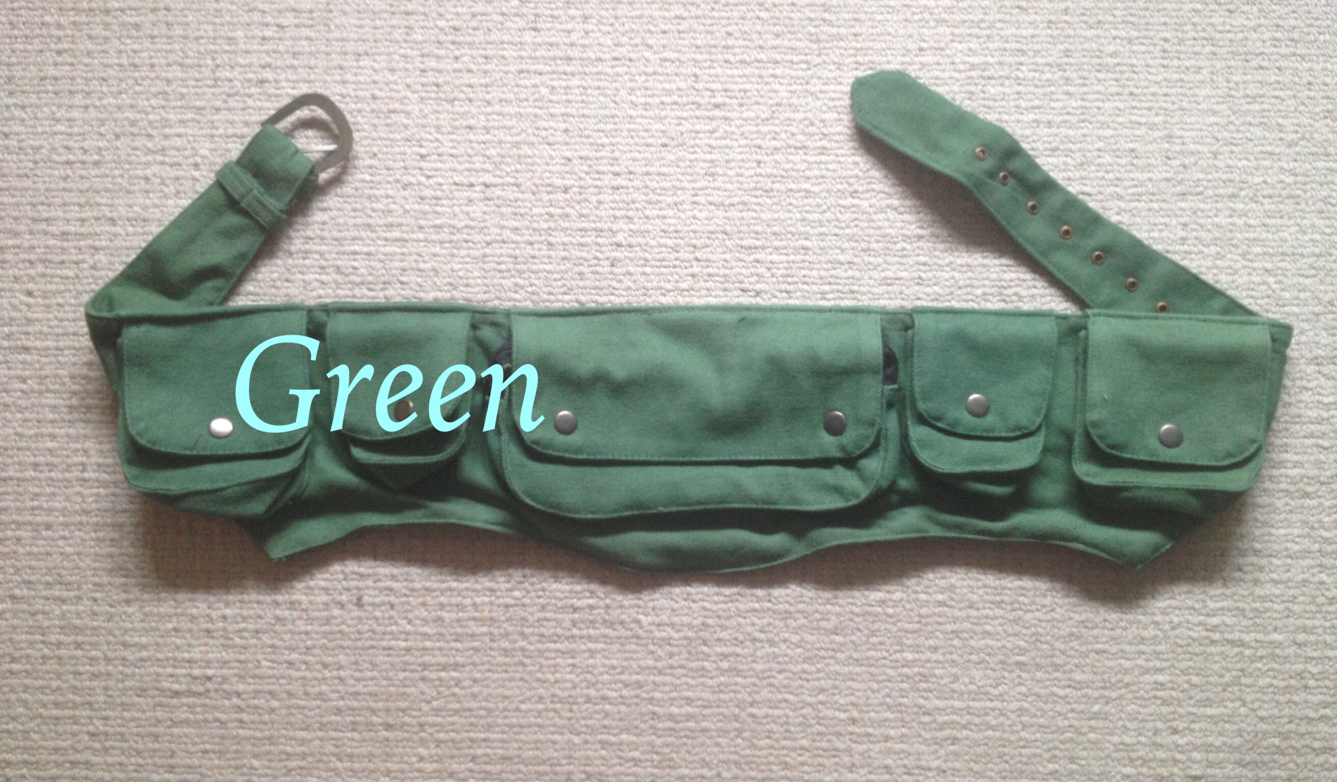 Five pockets canvas Utility belt Gekko Bohotique