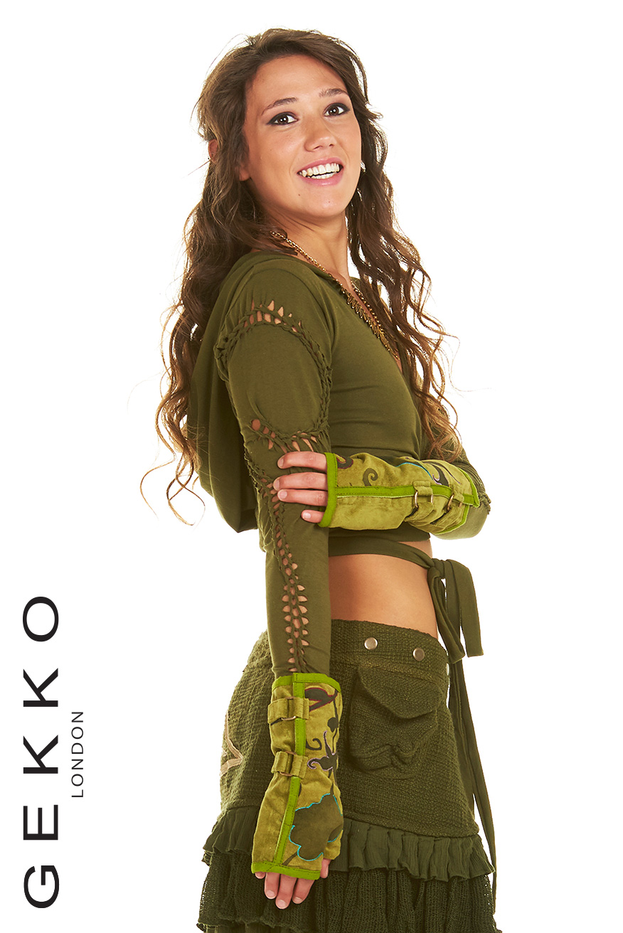 JAPANESE PRINT ARM WARMERS Gekko Bohotique