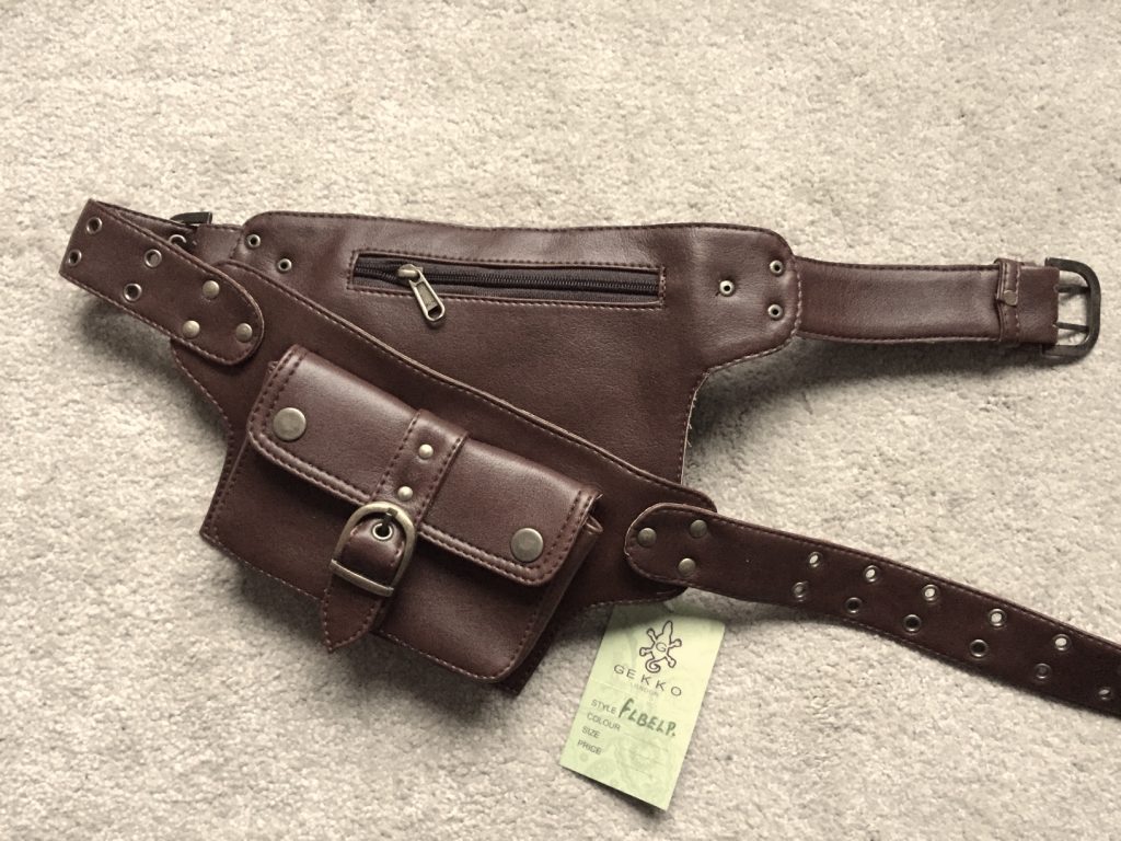 Two pockets vegan leather belt - Gekko Bohotique