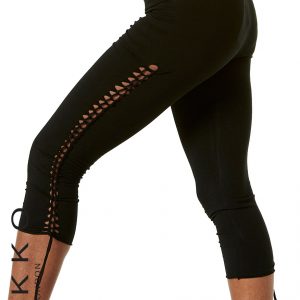 capri leggings with braiding