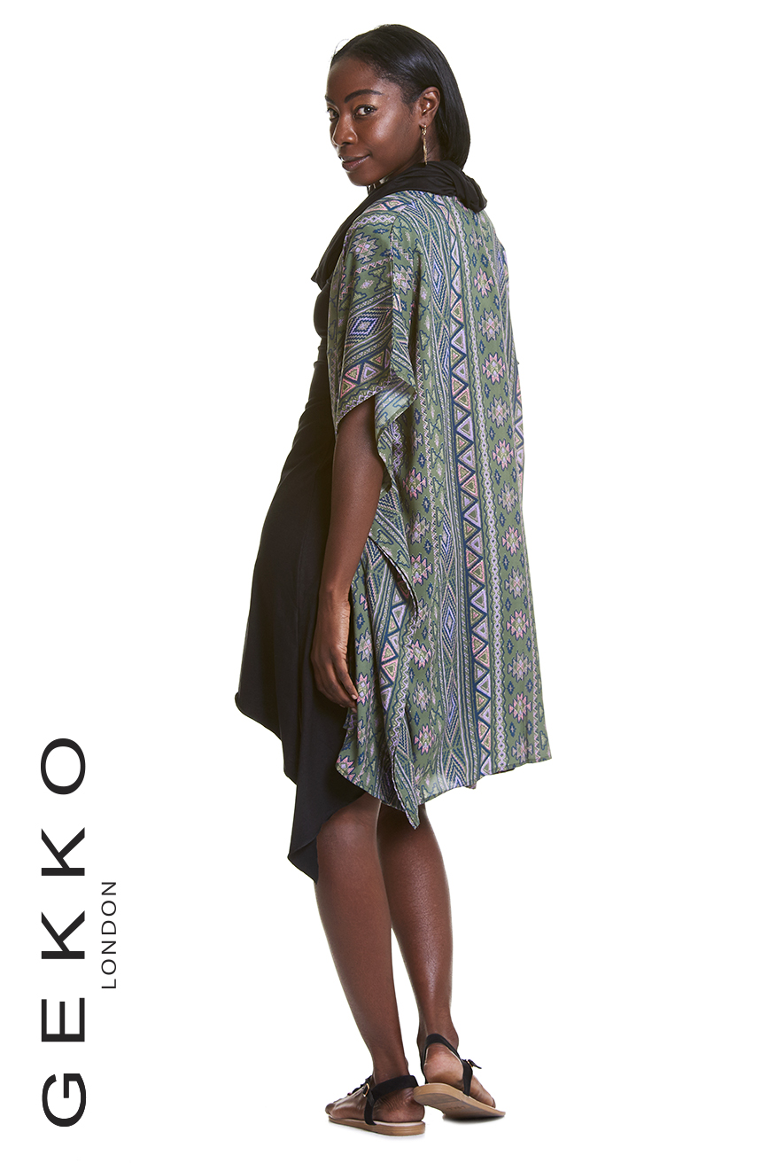 AZTEC PRINT KIMONO JACKET Gekko Bohotique