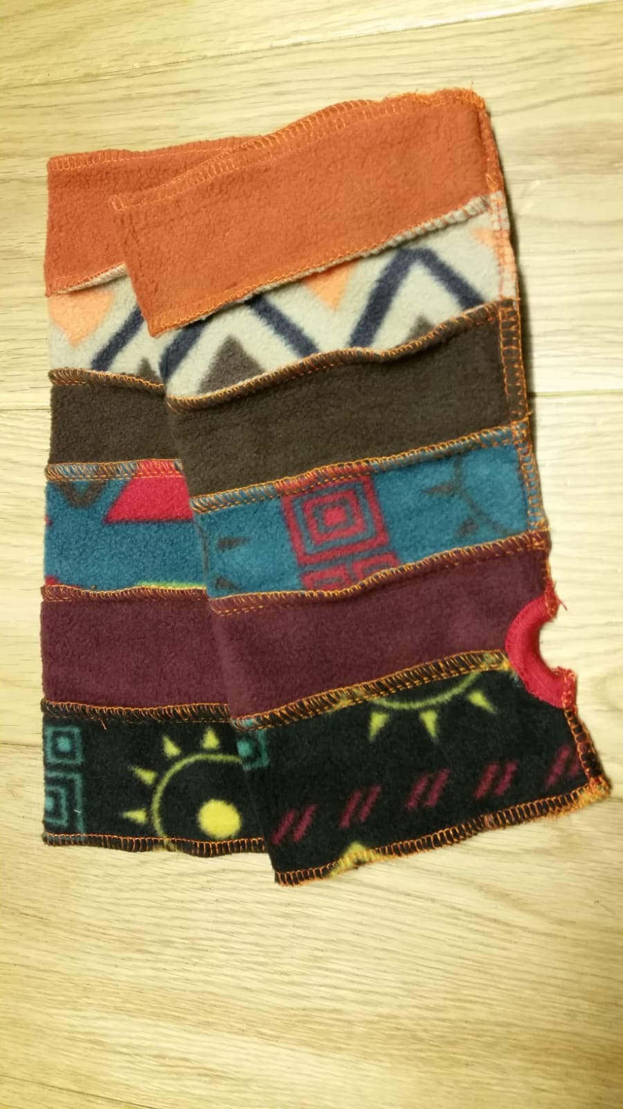 PATCHWORK WRIST WARMERS WITH THUMB HOLE Gekko Bohotique
