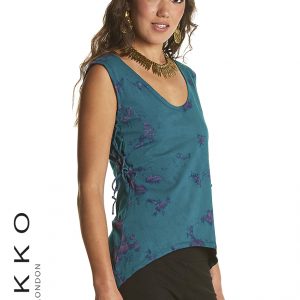 Tie Dye vest with scooped neck