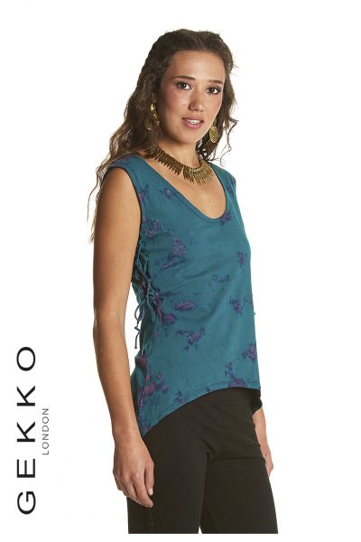 Tie Dye vest with scooped neck