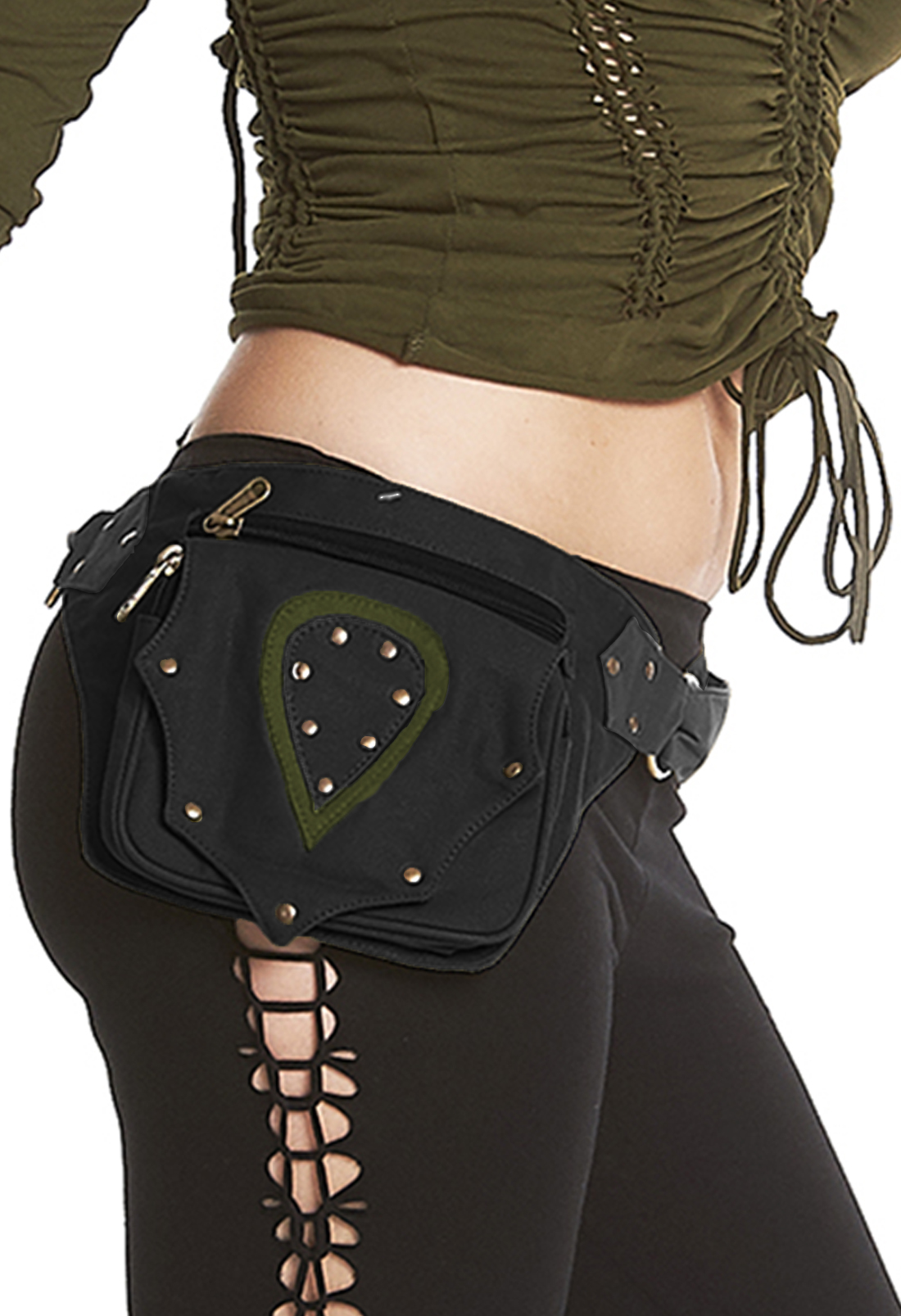 Multi zipper utility belt - Gekko Bohotique