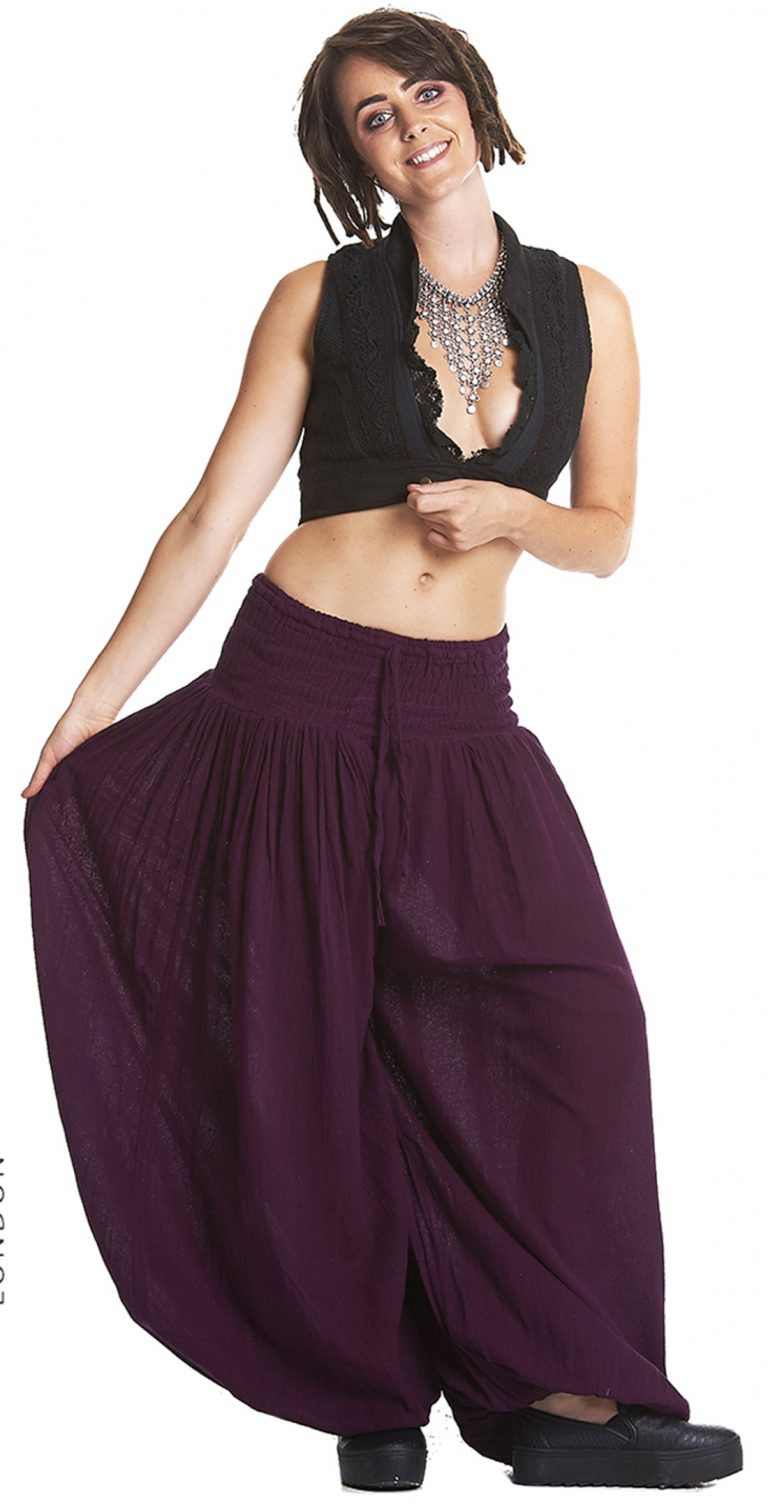 Harem trousers with ruched waist - Gekko Bohotique