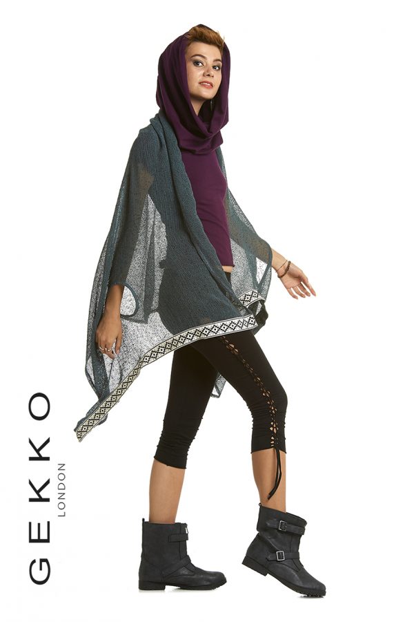 Open Poncho with Arm Holes