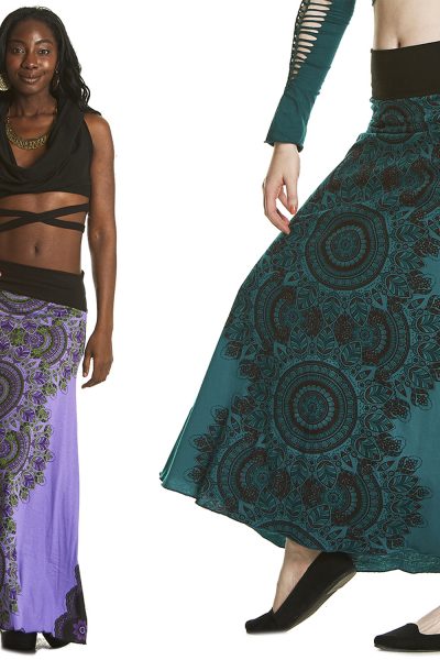 LONG SKIRT WITH AFRICAN PRINT