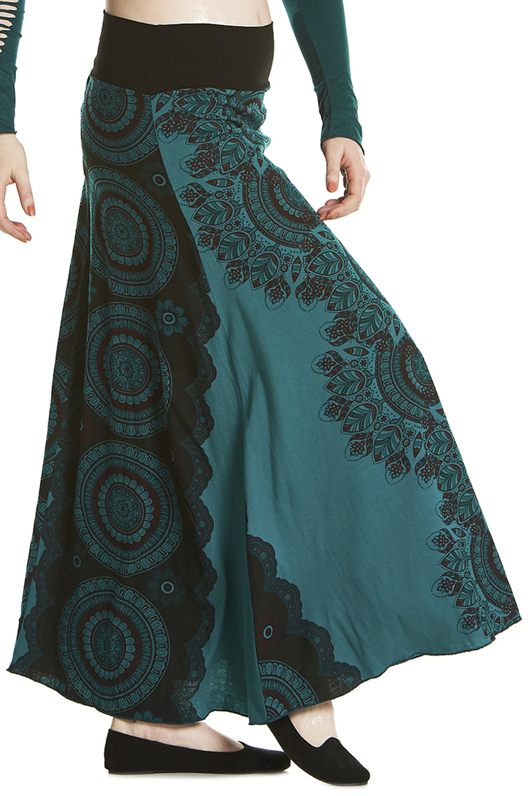 LONG SKIRT WITH AFRICAN PRINT - Gekko Bohotique