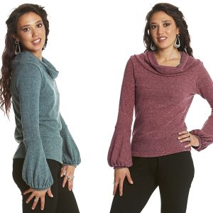 Knitted Top with Cowl Neck
