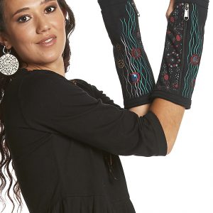 Jersey arm warmers with zip
