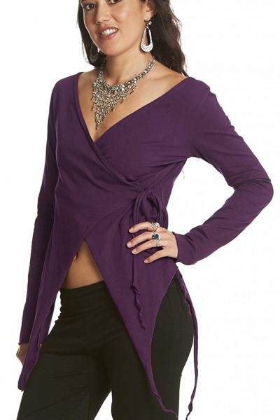 Wraparound Pixie Top with Long Sleeves